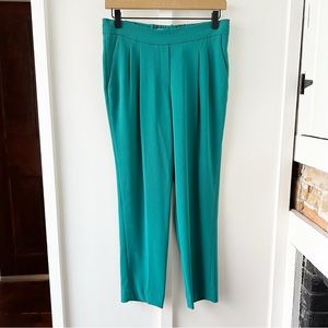 BABATON teal pleated trouser